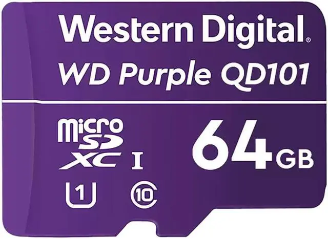 Main image of WD Purple WDD064G1P0C 64 GB Class 10/UHS-I (U1) MicroSDXC