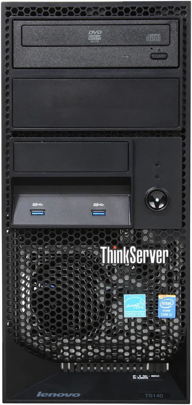 Alt view image 2 of 9 - Lenovo ThinkServer TS140 70A40037UX Tower Server - 1 x Intel Core i3 (4th Gen) i3-4150 Dual-core (2 Core) 3.50 GHz