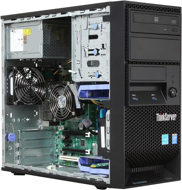Alt view image 7 of 9 - Lenovo ThinkServer TS140 70A40037UX Tower Server - 1 x Intel Core i3 (4th Gen) i3-4150 Dual-core (2 Core) 3.50 GHz