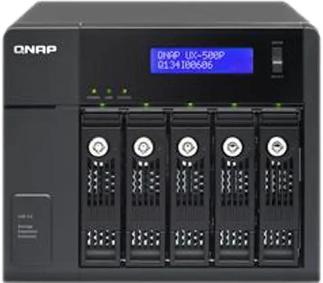Main image of QNAP Storage Expansion Enclosure UX-500P 5 x Hot-swappable tray with key lock without HDD