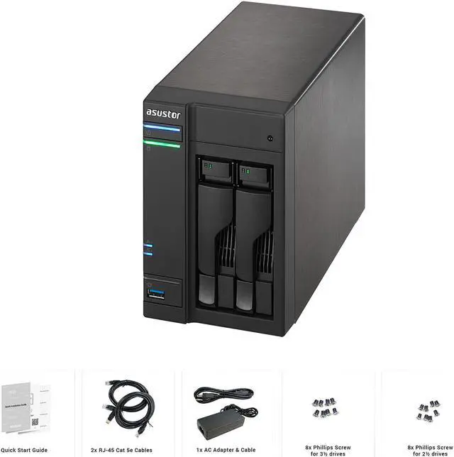 Alt view image 4 of 5 - Asustor AS6302T A Comprehensive 2 Bay NAS Equipped With Intel Celeron (Apollo Lake) Dual-core Processor