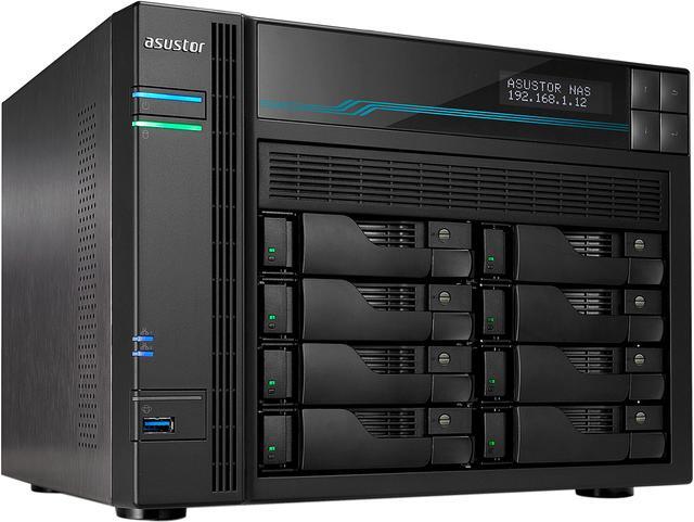 Main image of Asustor 8 Bay NAS Lockerstor 8 | AS6508T | Quad-Core CPU, Dual 10GbE+2.5GbE Ports, 8GB RAM DDR4, Two M.2 Slots (Diskless)