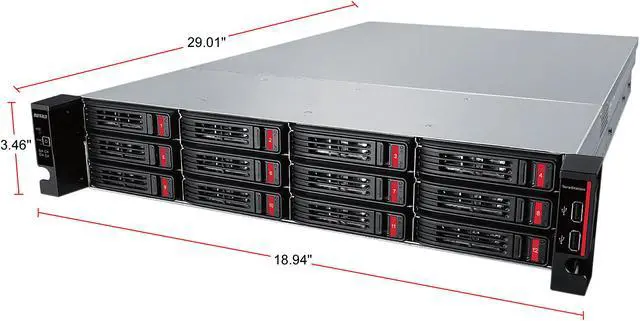 Alt view image 3 of 3 - Buffalo TeraStation 51210RH Enterprise - Annapurna Labs Alpine AL-314 Quad-core (4 Core) 1.70 GHz - 12 x Total Bays - 48TB HDD - 8GB RAM DDR3 SDRAM - Serial ATA/600 - RAID Supported 0, 1, 5, 6, 10,JBO