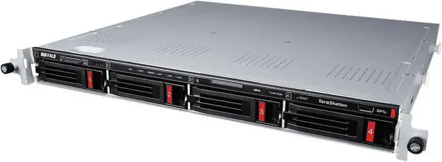Alt view image 2 of 3 - BUFFALO TeraStation 5410RN 4 Bay Rackmount NAS 32TB (4x8TB) with HDD NAS Hard Drives Included 10GbE / Network Storage / File Server,TS5410RN3204