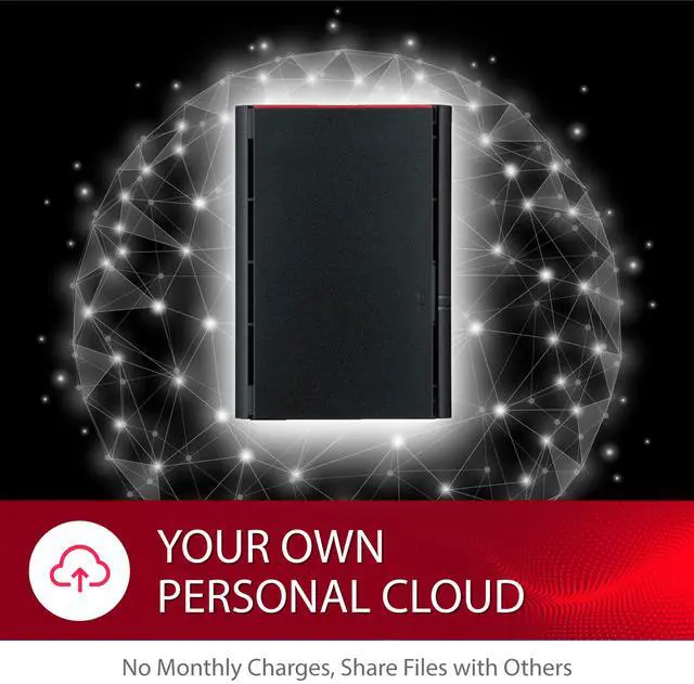 Alt view image 3 of 9 - BUFFALO LinkStation SoHo 220 2-Bay Personal Cloud Office NAS 12TB (2x6TB) with Hard Drives Included