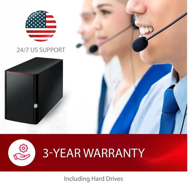 Alt view image 7 of 9 - BUFFALO LinkStation SoHo 220 2-Bay Personal Cloud Office NAS 12TB (2x6TB) with Hard Drives Included