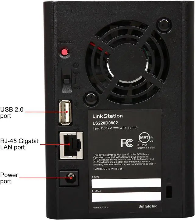 Alt view image 10 of 11 - BUFFALO LinkStation 220 2-Bay Personal Cloud Network Storage 12TB (2x6TB) with Hard Drives Included