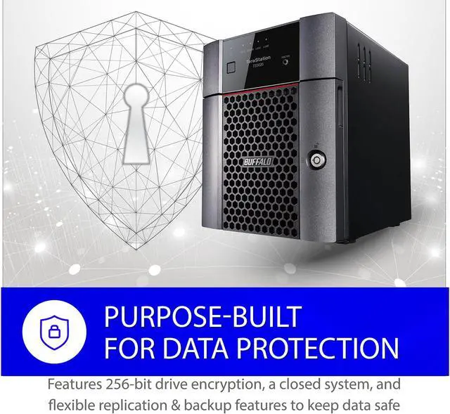 Alt view image 6 of 8 - BUFFALO TeraStation TS3420DN1604 4-Bay NAS 16TB (4x4TB) with NAS-Grade Hard Drives Included Desktop Network Attached Storage