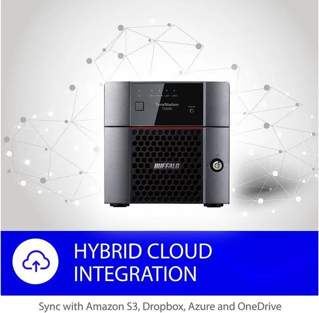 Alt view image 4 of 8 - BUFFALO TeraStation TS3220DN0402 2-Bay NAS 4TB (2x2TB) with NAS-Grade Hard Drives Included Desktop Network Attached Storage