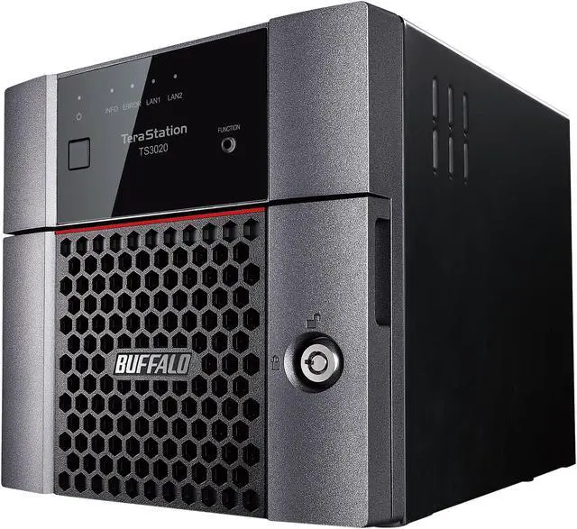 Alt view image 2 of 8 - BUFFALO TeraStation TS3220DN0402 2-Bay NAS 4TB (2x2TB) with NAS-Grade Hard Drives Included Desktop Network Attached Storage