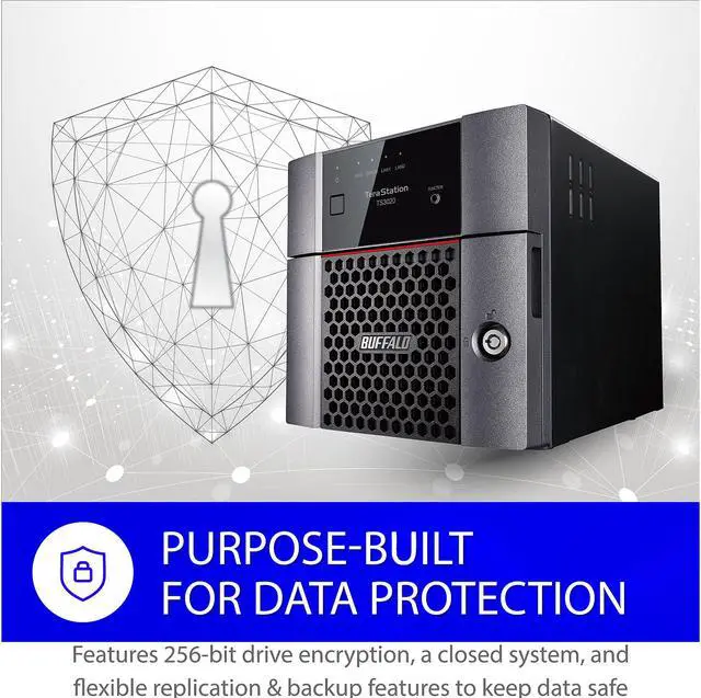 Alt view image 8 of 8 - BUFFALO TeraStation TS3220DN0402 2-Bay NAS 4TB (2x2TB) with NAS-Grade Hard Drives Included Desktop Network Attached Storage