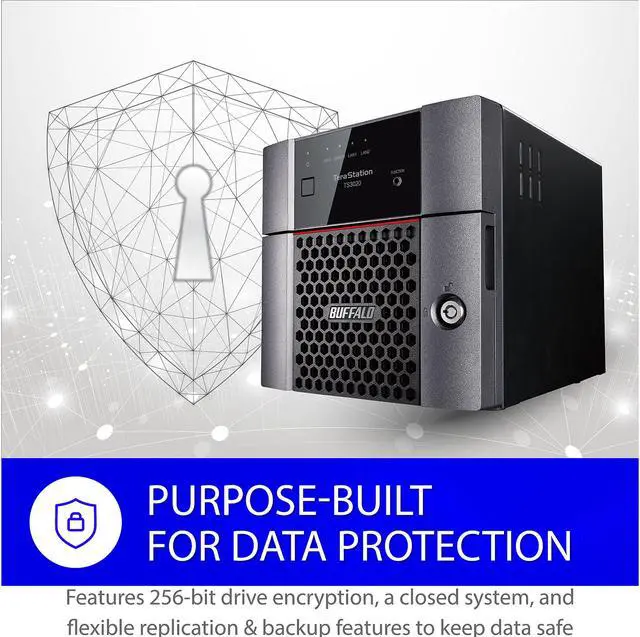 Alt view image 7 of 7 - BUFFALO TeraStation TS3220DN0802 2-Bay NAS 8TB (2x4TB) with NAS-Grade Hard Drives Included Desktop Network Attached Storage