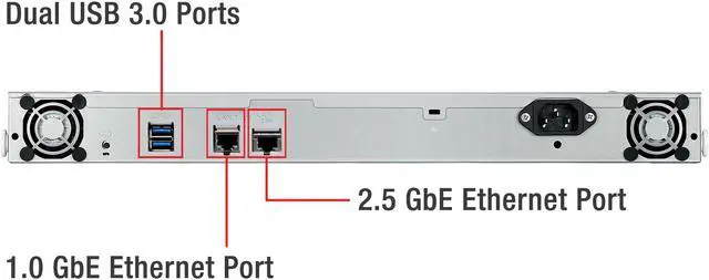 Alt view image 6 of 7 - BUFFALO TeraStation TS3420RN0802 2-Bay NAS 8TB (2x4TB) with NAS-Grade Hard Drives Included Rackmount Network Attached Storage