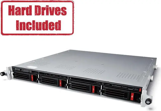 Main image of BUFFALO TeraStation TS3420RN0802 2-Bay NAS 8TB (2x4TB) with NAS-Grade Hard Drives Included Rackmount Network Attached Storage