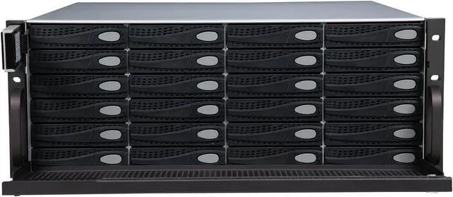 Alt view image 2 of 6 - AccuRAID AR424IR - 4U 24 Bay 8xGbE iSCSI to SAS/SATA RAID 6 Redundant Controller Storage