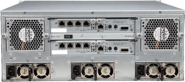 Alt view image 4 of 6 - AccuRAID AR424IR - 4U 24 Bay 8xGbE iSCSI to SAS/SATA RAID 6 Redundant Controller Storage