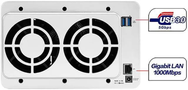 Alt view image 3 of 6 - TerraMaster F4-210 4-Bay NAS 1GB RAM Quad Core Network Attached Storage Media Server Personal Private Cloud (Diskless)