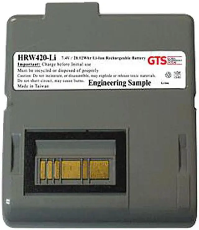 Main image of GTS HRW420-LI direct replament battery for Zebra RW420 series scanners (OEM Equivalent# AK17463-005)