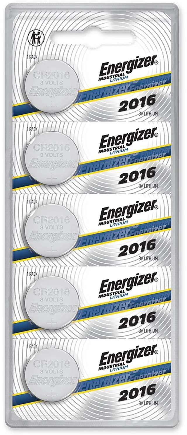 Main image of Energizer ECRN2016 Industrial Lithium CR2016 Coin Battery with Tear-Strip Packaging - 3V - 100/Box