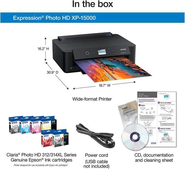 Alt view image 5 of 8 - Epson Expression Photo HD XP-15000 Wireless Color Wide-format Printer