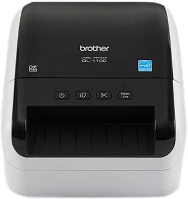 Main image of Brother QL-1100 4" Wide Format, Professional Direct Thermal Label Printer, USB, USB Host, Auto Cutter - White/Black