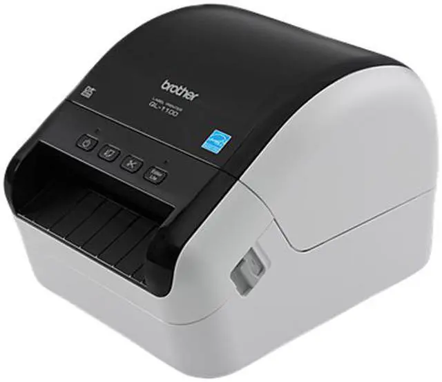 Alt view image 2 of 3 - Brother QL-1100 4" Wide Format, Professional Direct Thermal Label Printer, USB, USB Host, Auto Cutter - White/Black