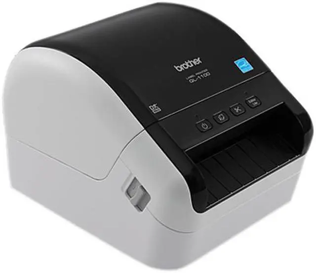 Alt view image 3 of 3 - Brother QL-1100 4" Wide Format, Professional Direct Thermal Label Printer, USB, USB Host, Auto Cutter - White/Black