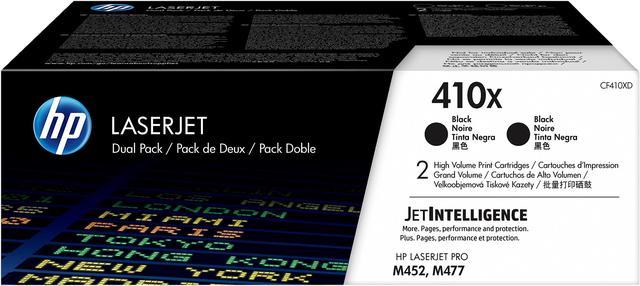 HP 410X - 2-pack - High Yield - black - original - LaserJet - toner cartridge (CF410XD) Color LaserJet Pro M Toner Cartridges (Genuine Brands) - Newegg.com