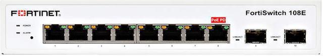 Fortinet FS-108E Fortiswitch 108E - Switch - Managed - 7 X 10/100/1000 + 1  X 10/100/1000 (Poe) + 2 X Gigabit Sfp - Desktop - Newegg.com