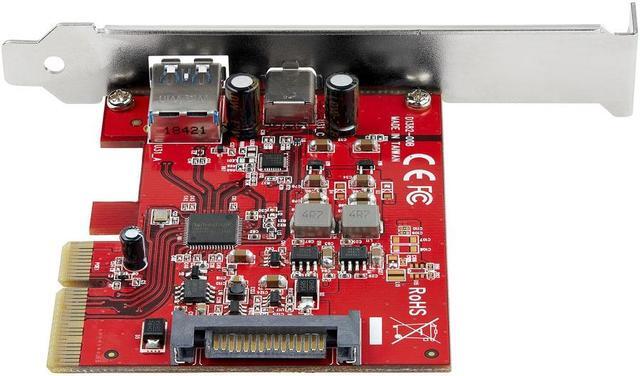 Main image of StarTech.com 2-Port 10Gbps USB-A & USB-C PCIe Card Adapter - USB 3.2 Gen 2 PCI Express Expansion Add-On Card - Windows, macOS, Linux