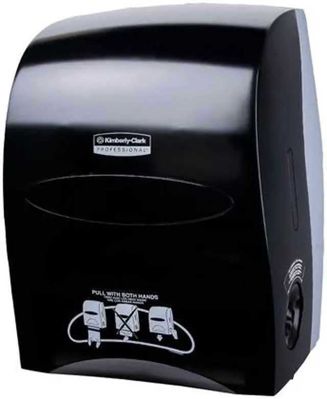 Alt view image 2 of 6 - Kimberly-Clark Professional* Sanitouch Hard Roll Towel Dispenser 12 63/100w x 10 1/5d x 16 13/100h Smoke 09996