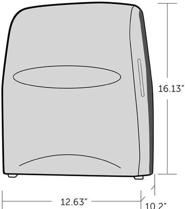 Alt view image 6 of 6 - Kimberly-Clark Professional* Sanitouch Hard Roll Towel Dispenser 12 63/100w x 10 1/5d x 16 13/100h Smoke 09996