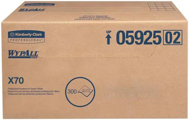 Alt view image 4 of 4 - WypAll X70 Extended Use Foodservice Towels (05925) with Kimfresh Antimicrobial Treatment, White, 1 Box, 300 Sheets