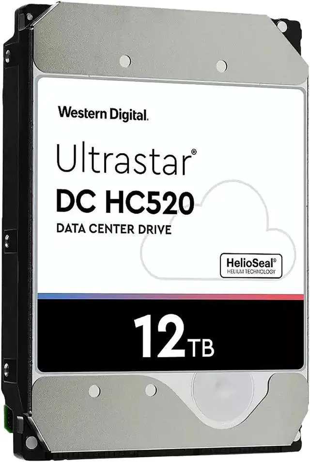 Alt view image 3 of 3 - WD Ultrastar DC HC520 12TB Hard Drive 3.5" Internal 256MB SATA 7200 RPM 512E ISE NP3 DC HC520 0F30144 (HUH721212ALE600)