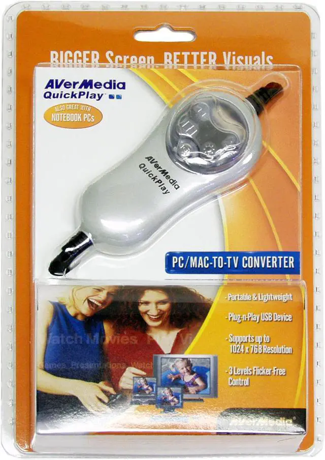 Alt view image 2 of 2 - AVerMedia PQUICKPLY QuickPlay PC/Mac-to-TV Converter