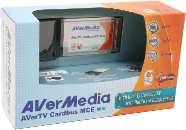 Alt view image 5 of 5 - AVerMedia MTVCBMCER AVerTV Cardbus MCE TV Tuner Card