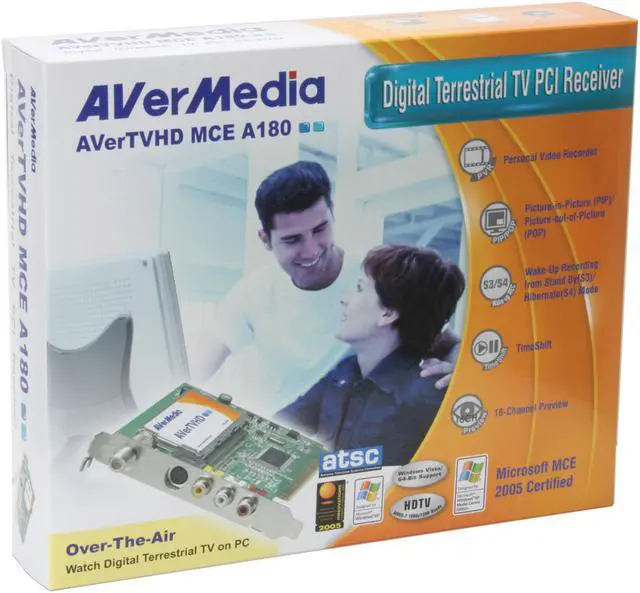 Alt view image 7 of 7 - AVerMedia AVerTVHD MCE A180 7 95522 96044 3 PCI Interface