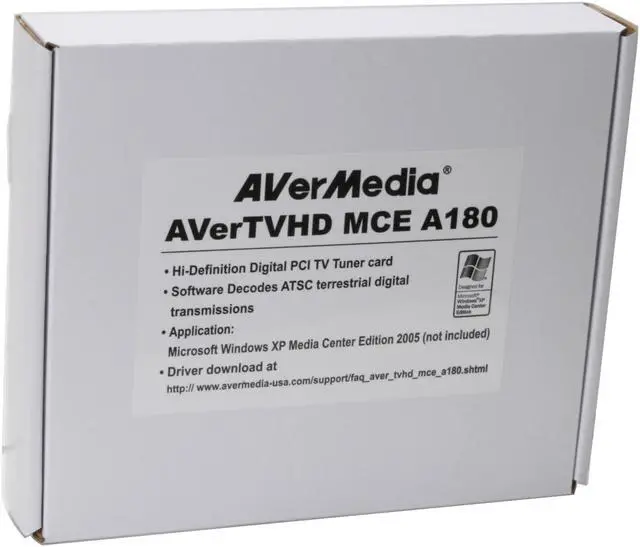 Alt view image 6 of 6 - AVerMedia AVerTVHD MCE A180 HDTV Tuner Card / PVR (White Box) 7 95522 95995 9 PCI Interface - OEM