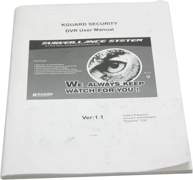 Alt view image 5 of 6 - KGUARD 8 Port Digital Security System Model TV-KW-SEC800A