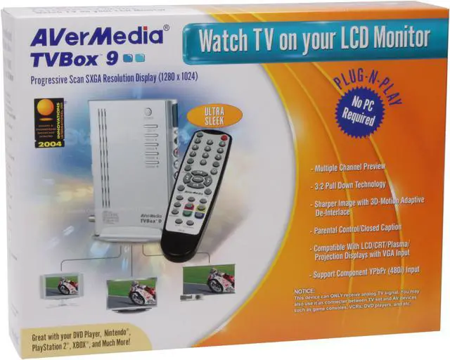 Alt view image 7 of 7 - AVerMedia MTVBOXEX9 TV Tuner Box With Remote