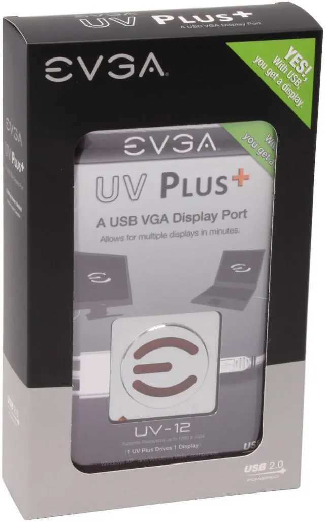 Alt view image 8 of 8 - eVGA 100-U2-UV12-A1 UV Plus USB VGA Display Port