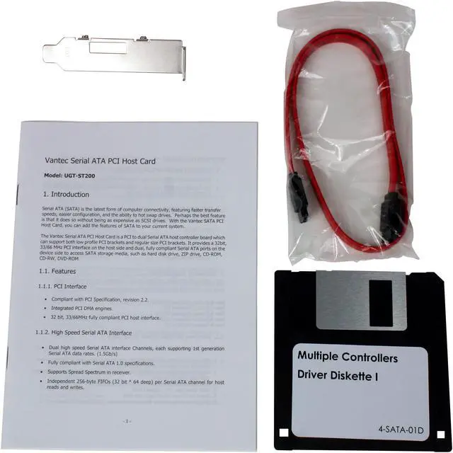 Alt view image 3 of 4 - VANTEC 2-Port SATA II-150 PCI Host Card Model UGT-ST200