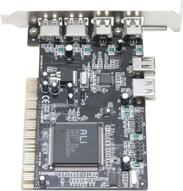 Alt view image 3 of 7 - Penguin Gear PCI USB2.0 & 1394A 4+2(6-Port) Combo Add-On Card Model PG-COM-303