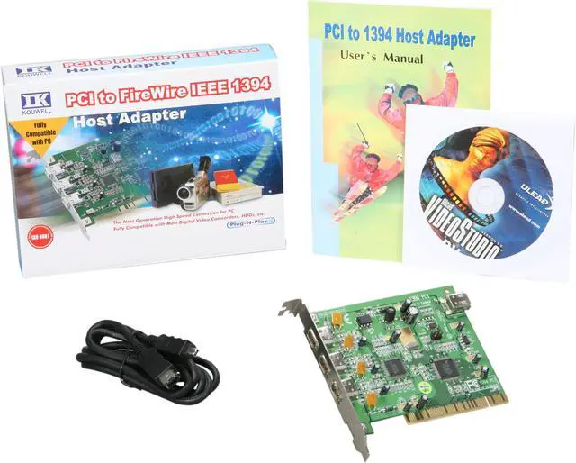 Alt view image 6 of 6 - Koutech PCI to 1394a Card Model KW-582V2