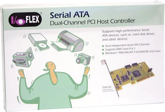 Alt view image 4 of 4 - Koutech PSA150 PCI SATA Controller Card