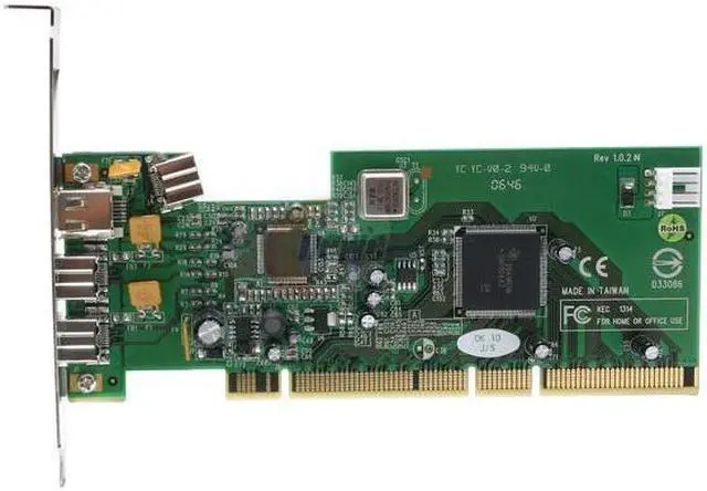 Alt view image 3 of 6 - Koutech 3+1 Port FireWire/1394b & 1394a PCI Host Controller Model 1314