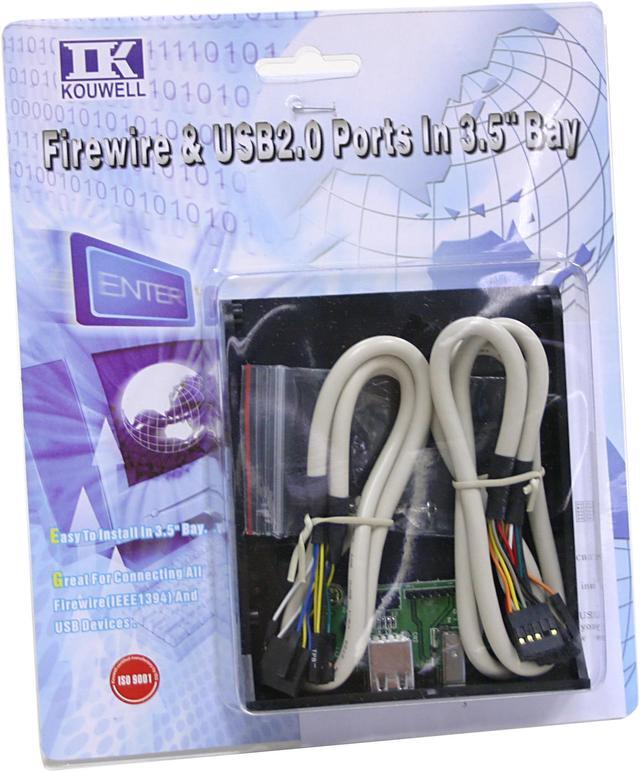 Alt view image 3 of 3 - FireWire 1394a + USB 2.0 Combo Internal Front Bay Connector Module