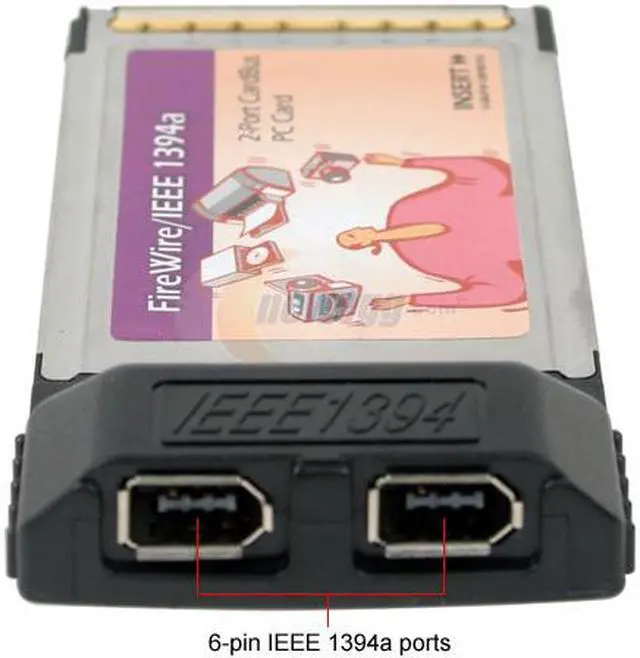 Alt view image 3 of 5 - Koutech IO-CBFW210 IEEE 1394 PCMCIA Card 2 x IEEE 1394