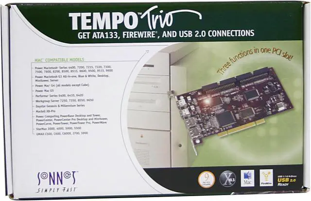 Alt view image 4 of 4 - SoNNeT PCI Adapter Combo Card with ATA/133,FireWire &USB2.0 Model T133FWU2-M