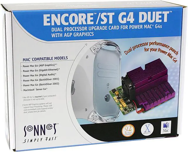 Alt view image 5 of 5 - SoNNeT Encore/ST G4 Duet Dual Processor upgrade card for Power Mac G4s with AGP Graphics Model SG4D-1300-2M
